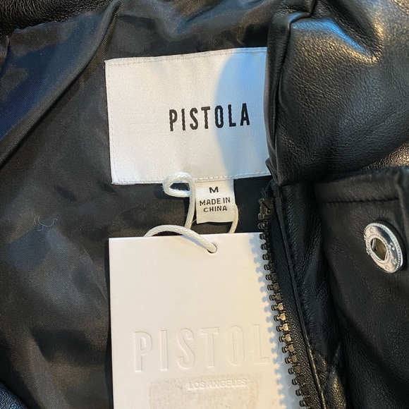 REVOLVE PISTOLA Quilted Vegan Leather convertible Jacket - Picture 10 of 12